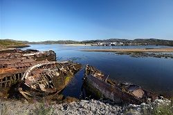 Le cimetière de bateaux à Teriberka