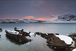 Le cimetière de bateaux à Teriberka